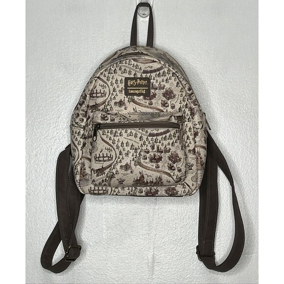 Loungefly Handbags - Loungefly Harry Potter School Grounds Map Mini Backpack Hogwarts Map NWOT